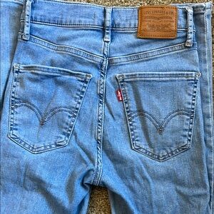 Levi’s Mile High Super Skinny Jeans, Light Wash, Size 24